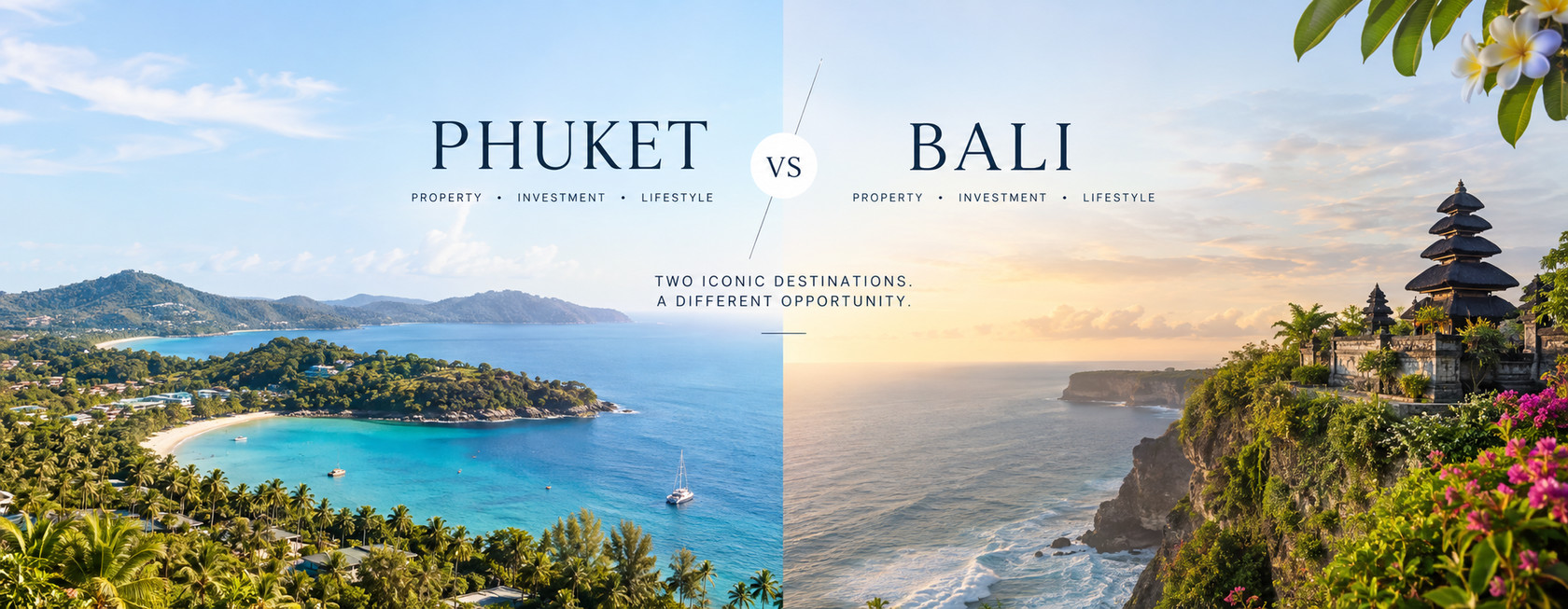 Comparatif d'investissement immobilier à Phuket et à Bali en 2026