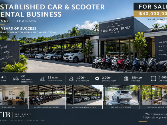 Entreprise de location de voitures à vendre à Phuket avec flotte de véhicules à Wichit
