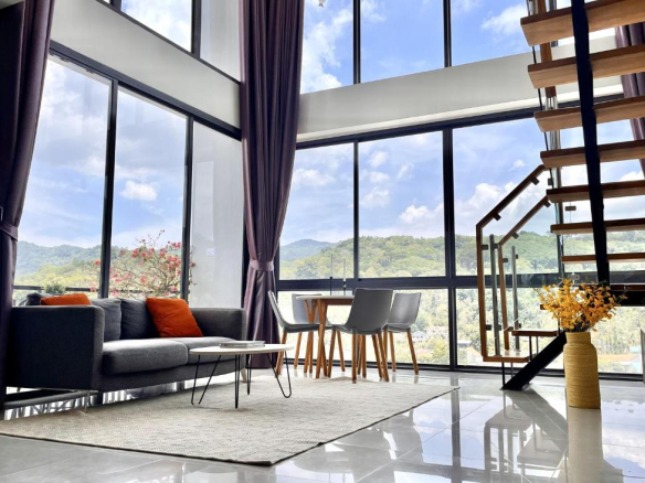 Appartement à vendre à Icon Park Kamala, Phuket, avec vue sur la montagne.