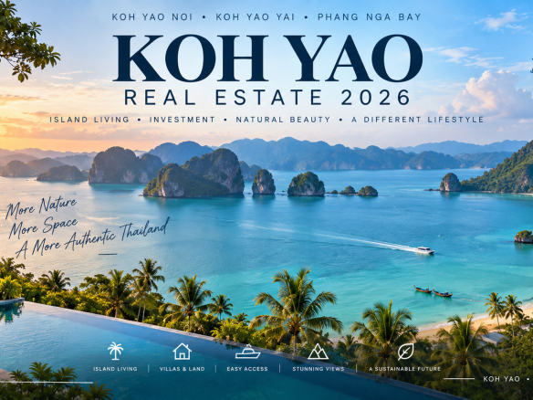 Immobilier à Koh Yao 2026 : guide des propriétés de l'île de Noi Yai
