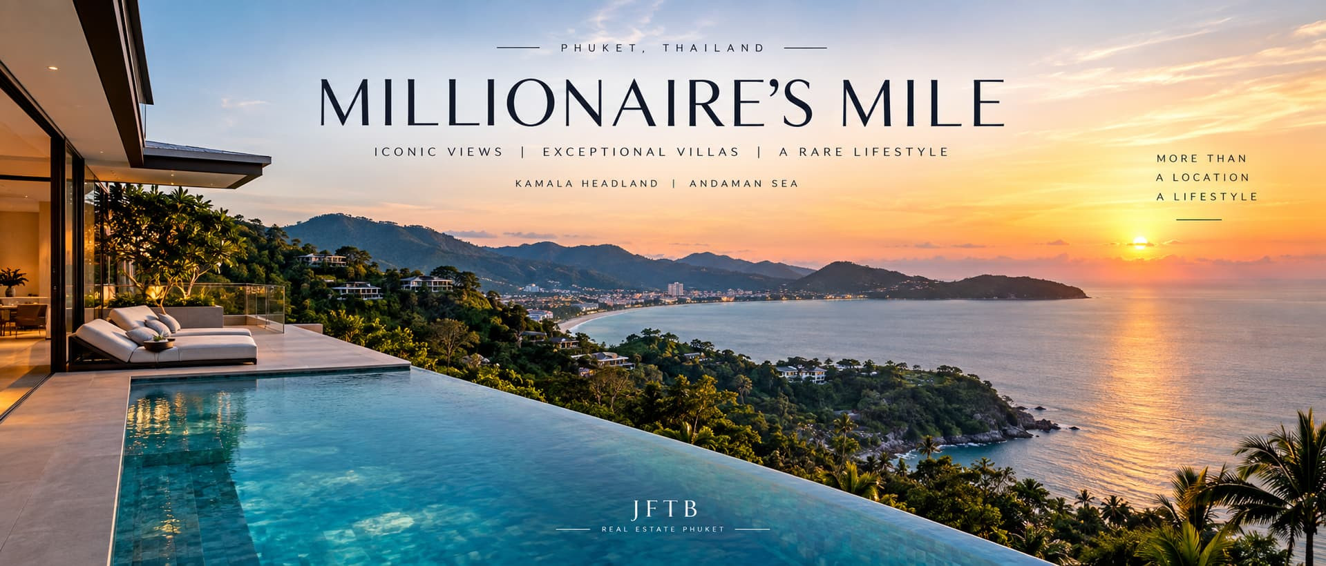 Villas de luxe avec vue sur la mer à Kamala, sur le Millionaire's Mile à Phuket