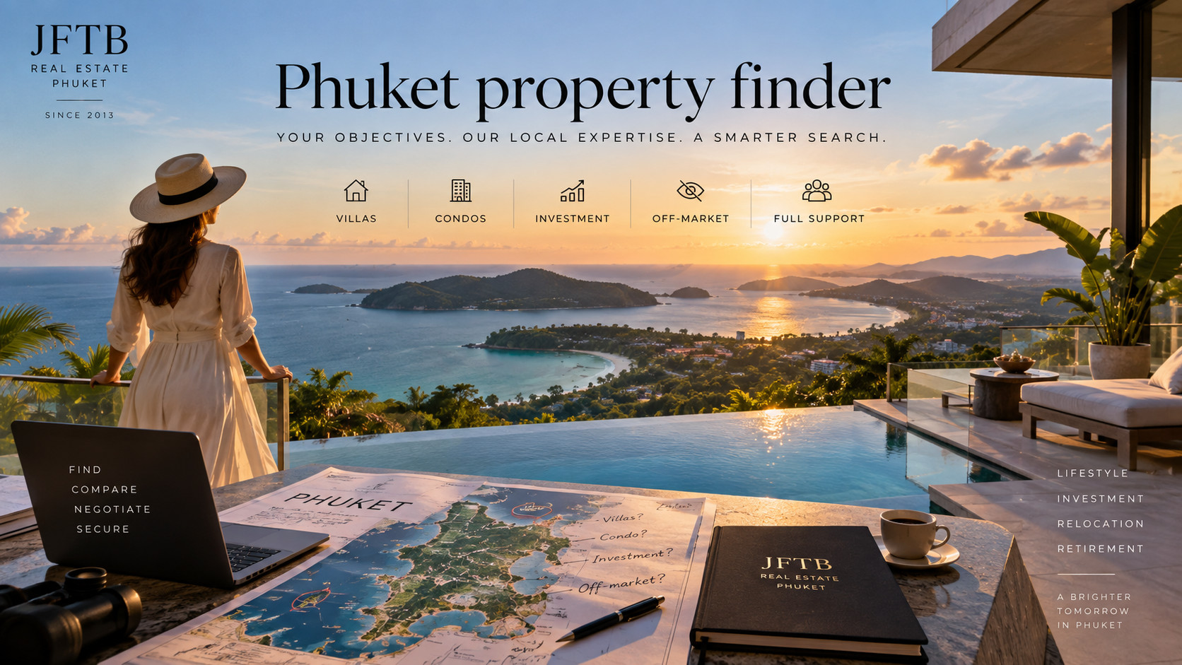 Un service de recherche immobilière à Phuket aide les acheteurs internationaux à rechercher et comparer des biens immobiliers.