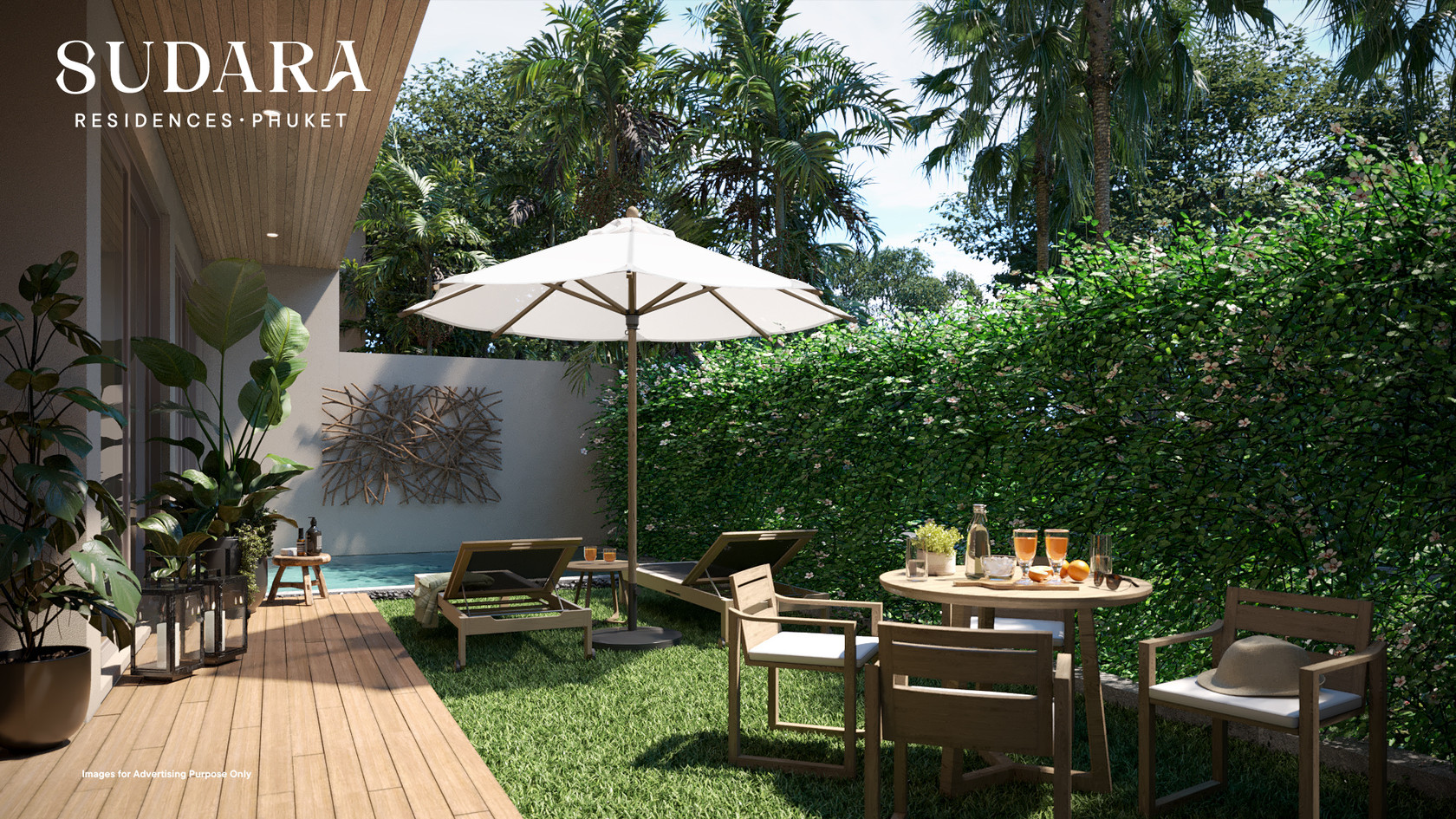 Appartement 2 chambres à vendre à Sudara Phuket | 80 m² Vue jardin