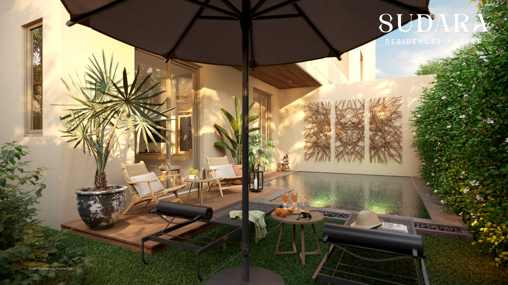 Appartement 2 chambres à vendre à Sudara Phuket | 80 m² Vue jardin