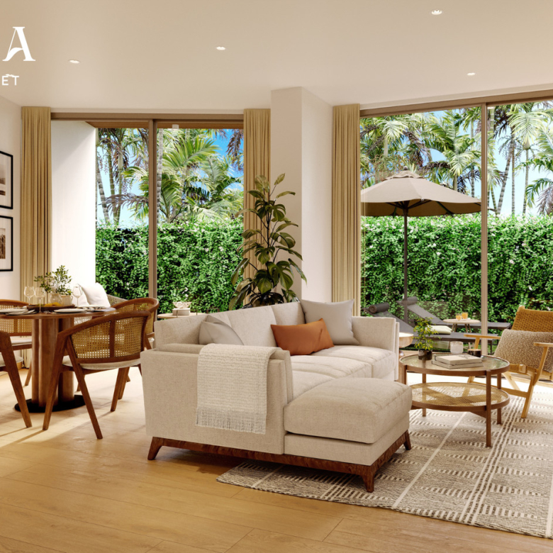 Appartement 2 chambres à vendre à Sudara Phuket | 80 m² Vue jardin