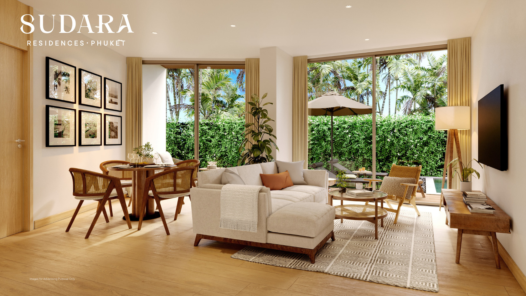 Appartement 2 chambres à vendre à Sudara Phuket | 80 m² Vue jardin
