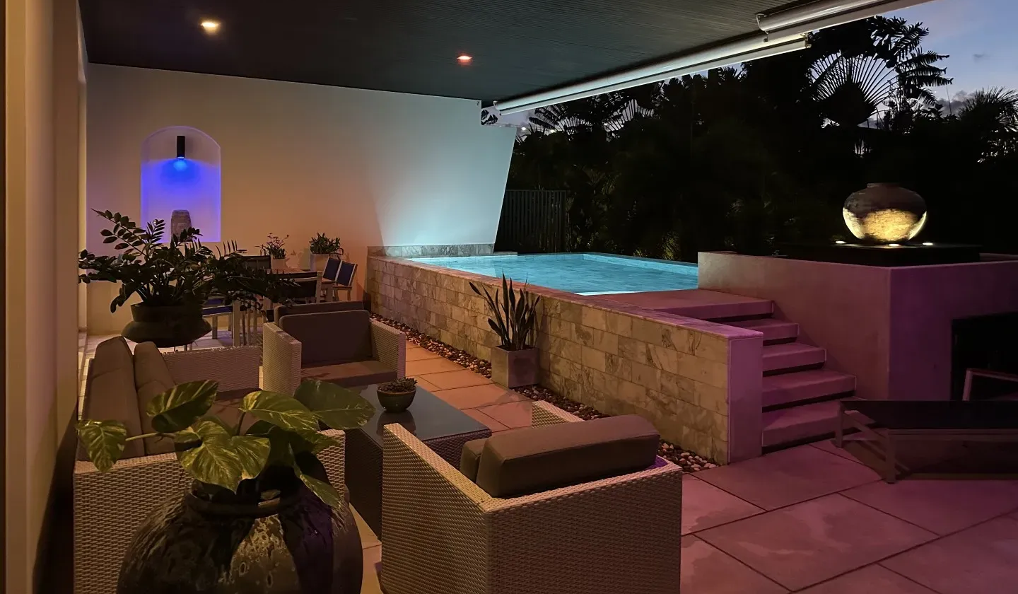 2 bedroom Mandala Condominium for sale in Bang Tao, Phuket, featuring a private swimming pool and outdoor terrace