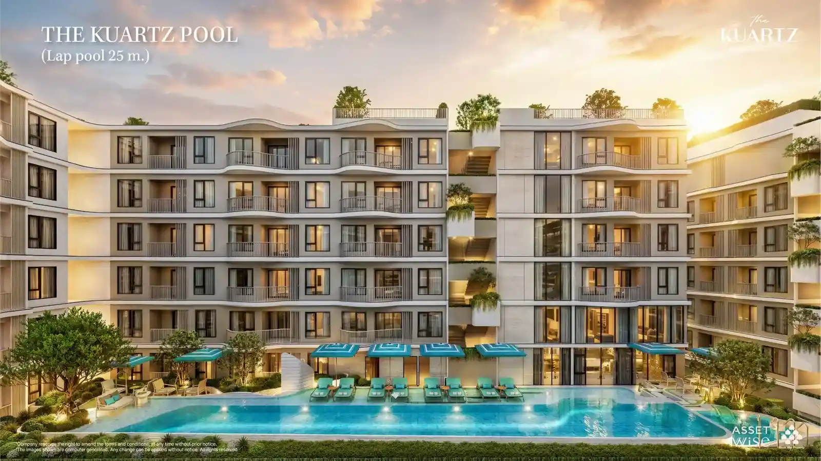 Appartements KUARTZ Karon Beach à vendre à Phuket – un complexe de condominiums modernes près de la plage de Karon